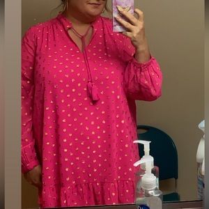 Belk Long Sleeve Pink Dress Dress XL